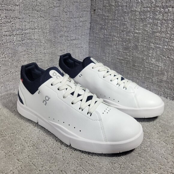 On The Roger Women's Size 10 US White Leather Athletic Sneaker Shoes - Picture 1 of 13